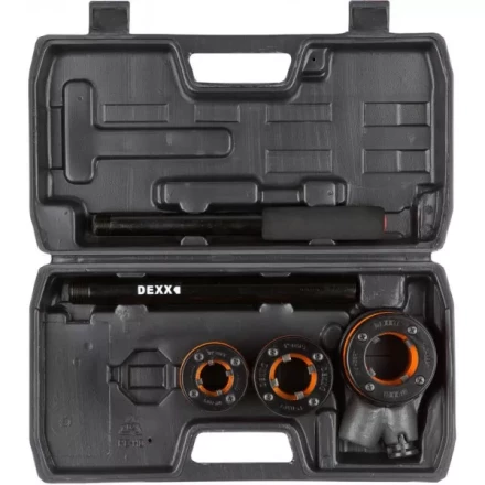 Набор DEXX: Клуппы трубные, с трещоткой 620мм, №3: 1/2&quot;, 3/4&quot;, 1&quot; 28280-H3 купить в Кургане