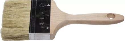 Кисть плоская ЗУБР &quot;УНИВЕРСАЛ-ЭКСПЕРТ&quot;, светлая натуральная щетина, деревянная ручка, 4&quot;/100мм 01005-100 купить в Кургане