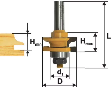 Фреза комбинированная рамочная ф41х24мм хв. 12мм 46526 купить в Кургане