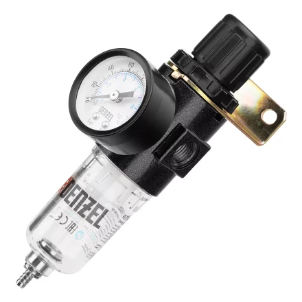 Фильтр-регулятор Denzel FR1500, 10 бар, 1500 л/мин, 1/4&quot;, 57459 купить в Кургане