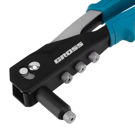 Заклепочник ручной Gross 40415, 260 мм, заклепки 2,4-3,2-4,0-4,8 мм купить в Кургане