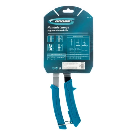 Заклепочник ручной Gross 40415, 260 мм, заклепки 2,4-3,2-4,0-4,8 мм купить в Кургане