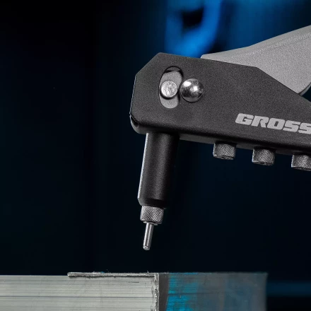 Заклепочник ручной Gross 40415, 260 мм, заклепки 2,4-3,2-4,0-4,8 мм купить в Кургане