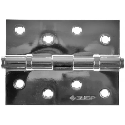 Петля универсальная ЗУБР &quot;ЭКСПЕРТ&quot;, 2 подшипника, цвет хром (CP), с крепежом, 100х75х2,5мм, 2 шт 37601-100-2 купить в Кургане