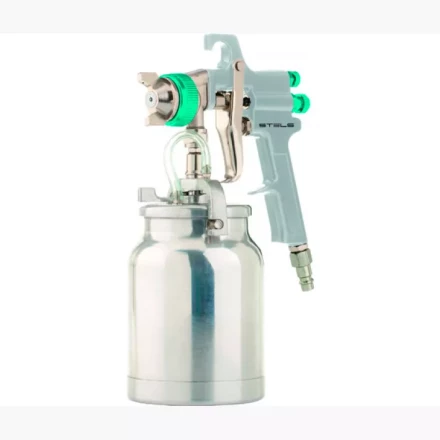 Пневматический краскопульт AS 702 НP профессиональный, всасывающего типа, сопло 1,8 мм и 2,0 мм Stels 57364 купить в Кургане