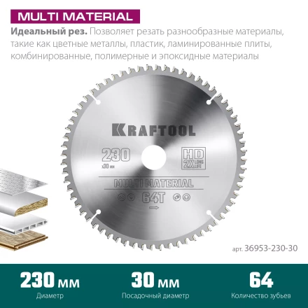 Диск пильный Multi Material, повышенный ресурс 36953-230-30 купить в Кургане