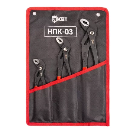 Набор переставных клещей КВТ НПК-03 с кнопочной фиксацией (85285) купить в Кургане