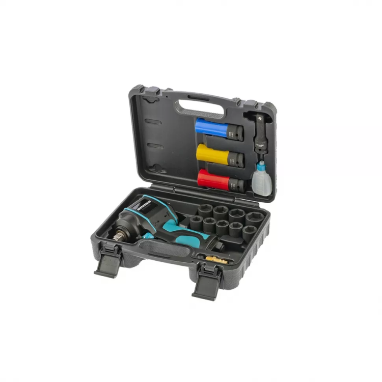 Гайковёрт пневматический ударный Gross Twin Hammer G985K2 с набором 17 предметов 57445 купить в Кургане