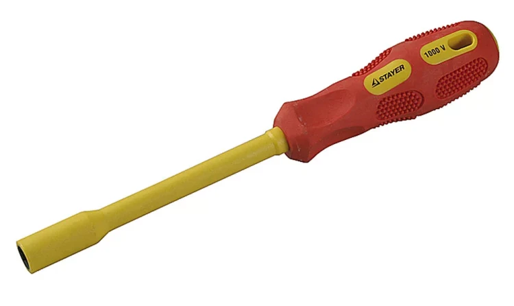 Отвертка STAYER "INSULATED" MAX-GRIP диэлектрич, Cr-V, HEX 7x125мм 25829-07-125 G купить в Кургане