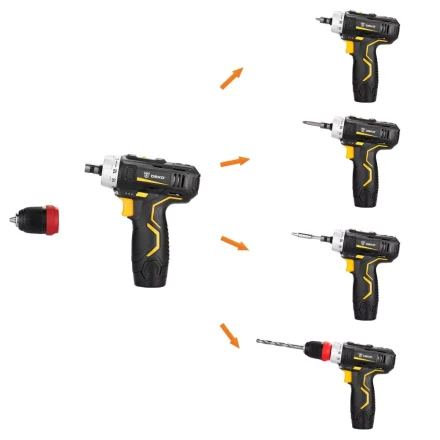 Дрель аккумуляторная в наборе DEKO GCD12DU3 3 в 1, 063-4081 купить в Кургане