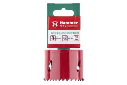 Коронка биметаллическая HAMMER Ф57х38мм 5/8" BiMETALL (224-011) купить в Кургане
