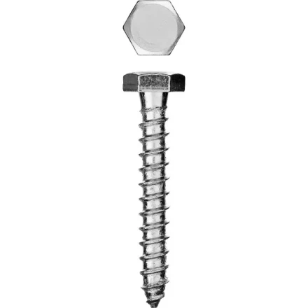 Шурупы ЗУБР &quot;МАСТЕР&quot; с шестигранной головкой, оцинкованные, 6x40мм, 6шт 300456-06-040 купить в Кургане