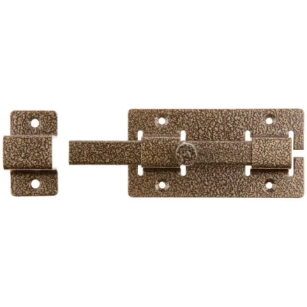 Задвижка накладная"ЗД-06"для дверей усиленная, порошковое покрытие, цвет бронза, квадратный засов 15х145х15мм, 75х115мм 37788-6 купить в Кургане