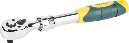 Трещотка для торцовых головок KRAFTOOL "PRO", телескопическая, Сr-V сталь, 72 зубца, 3/8" 27798-3/8 купить в Кургане