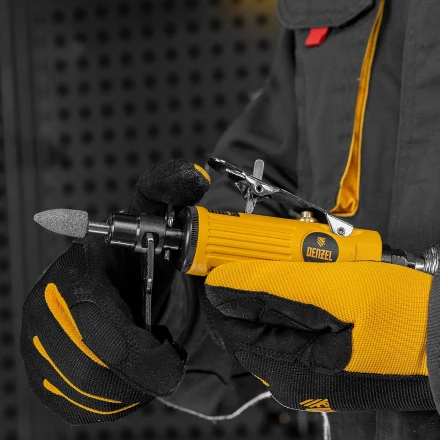 Пневмошлифмашина прямая Denzel 57464 PGS25000, 25000 об/мин, 10 шлиф. камней, цанга - 3, 6 мм, 113 л/мин купить в Кургане