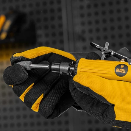 Пневмошлифмашина прямая Denzel 57464 PGS25000, 25000 об/мин, 10 шлиф. камней, цанга - 3, 6 мм, 113 л/мин купить в Кургане