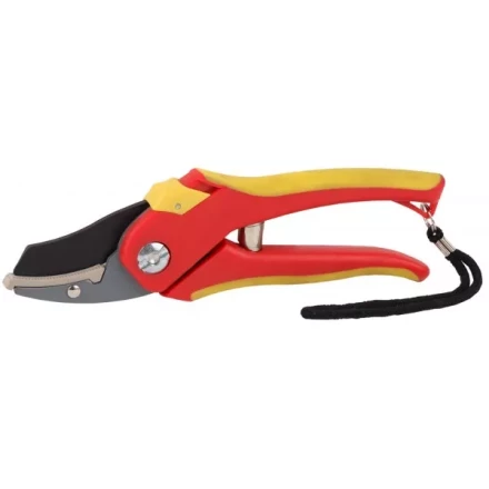 Секатор GRINDA двухкомпонентные ручки, обычный механизм, без эфеса, округлые лезвия с упорной наковальней, 205мм 8-423203_z01 купить в Кургане