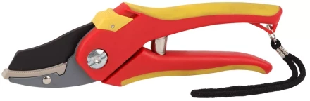 Секатор GRINDA двухкомпонентные ручки, обычный механизм, без эфеса, округлые лезвия с упорной наковальней, 205мм 8-423203_z01 купить в Кургане