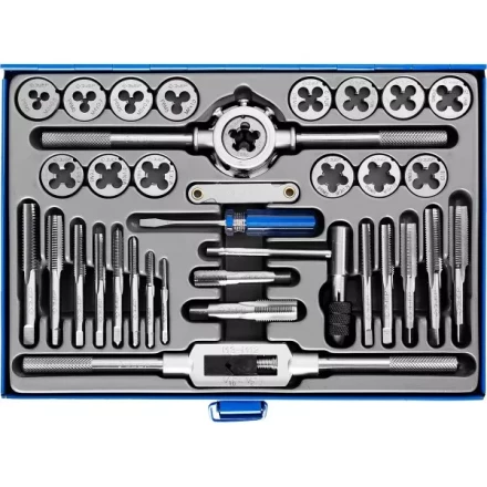 Набор метчиков и плашек ЗУБР &quot;ПРОФЕССИОНАЛ&quot;, сталь Р6М5, 35 предметов 28110-H35 купить в Кургане