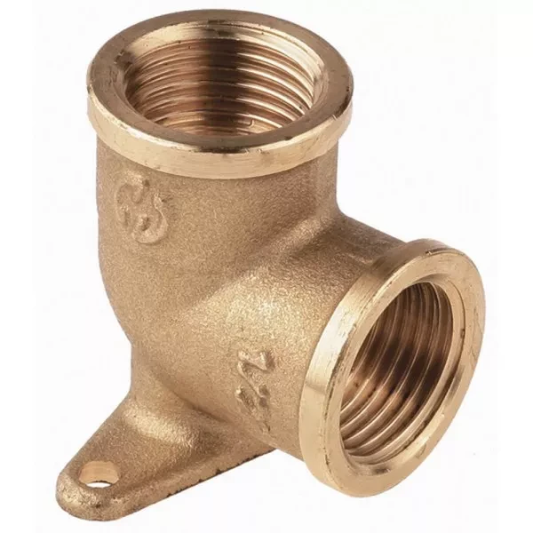Уголок GENERAL FITTINGS с креплением к стене в двух точках, латунь, г/г, 1/2" 51076-G/G-1/2 купить в Кургане