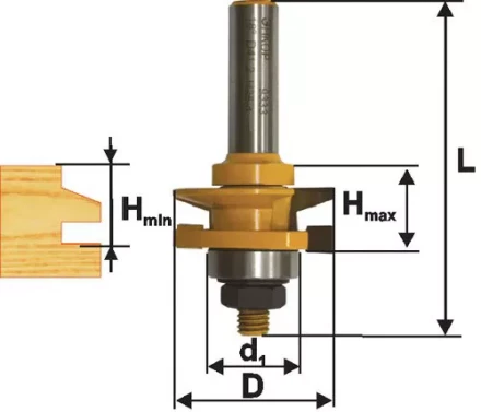 Фреза комбинированная рамочная ф41х24мм хв. 12мм 46525 купить в Кургане