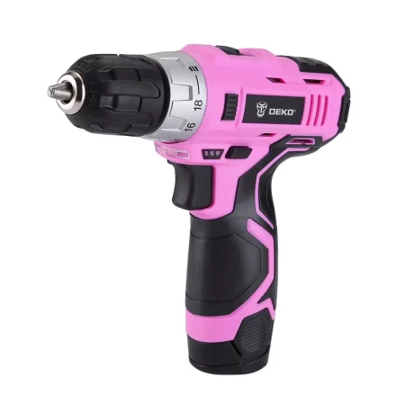 Дрель аккумуляторная DEKO GCD12DU3 PINK SET2 + оснастка 13 шт, 063-4171 купить в Кургане