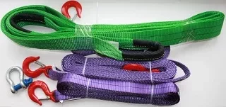 Ремень буксировочный динамический разрывная нагрузка 12т РА L= 6.0 м 80 мм в 2 слоя петля-крюк купить в Кургане