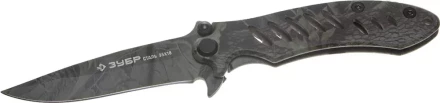 Нож ЗУБР &quot;ЭКСПЕРТ&quot; ОХОТНИК складной цельнометаллический, 205мм/лезвие 90мм 47702_z01 купить в Кургане