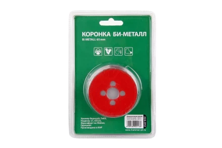 Коронка биметаллическая HAMMER Ф65х38мм 5/8&quot; BiMETALL (224-012) купить в Кургане