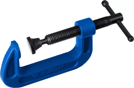 ЗУБР ПCС-50, 50 мм, чугунная струбцина тип С (G-образная), Профессионал (32245-050) купить в Кургане