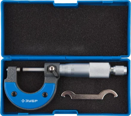 Микрометр ЗУБР &quot;ЭКСПЕРТ&quot; гладкий механический, МК 25, диапозон 0-25мм, шаг измерения 0,01мм 34480-25_z01 купить в Кургане