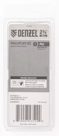 Набор бит, PH2x2х70 мм, 5 шт. Denzel 7711326 купить в Кургане