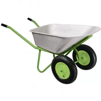 Тачка строительная двухколесная облегченная объем 90 л грузоподъемность 230кг СИБРТЕХ 68964 купить в Кургане