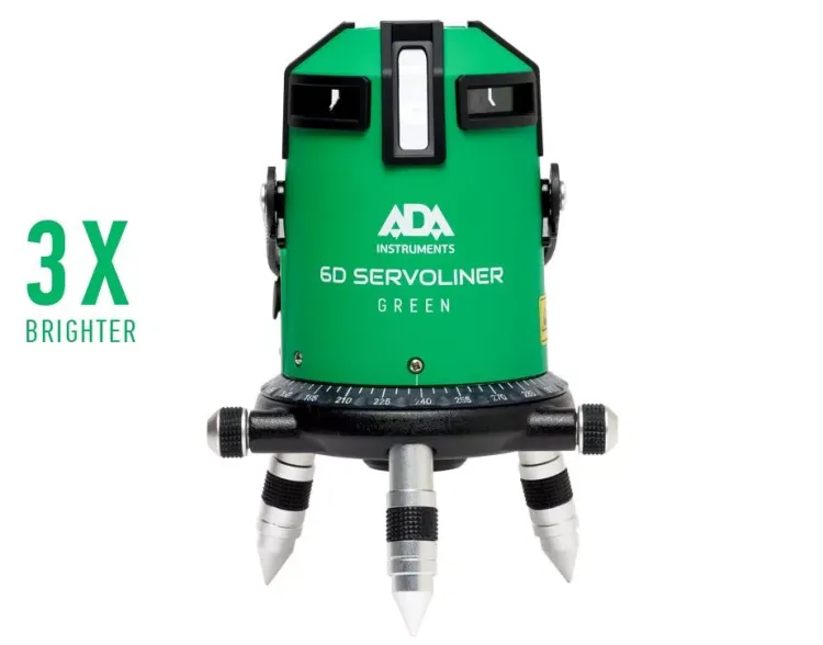 Построитель лазерных плоскостей ADA 6D Servoliner GREEN с калибровкой ADA купить в Кургане