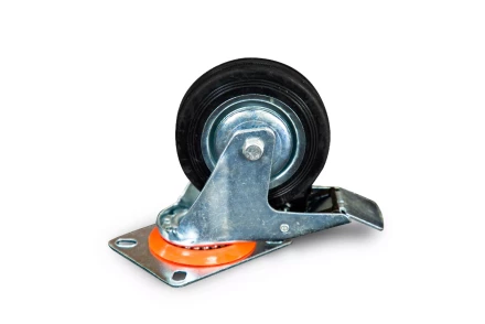 Колесо поворотное резина SCb 42 100 мм с тормозом (N) 1024166 купить в Кургане