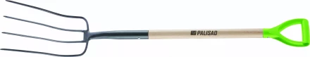 Вилы 4-рогие Palisad, сенные, кованые, 210х340х1260 мм, деревянный лакированный черенок, 61393 купить в Кургане