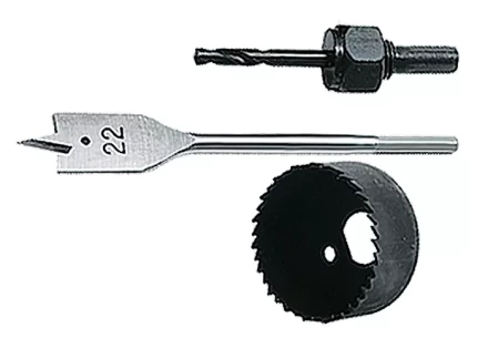 Набор для установки врезных замков 22 мм/48 мм перовое сверло/кольцевая пила MATRIX 70493 купить в Кургане