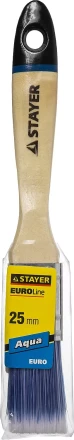 Кисть плоская STAYER &quot;EURO&quot;, &quot;AQUA&quot; для воднодисперсионных и акриловых ЛКМ, искусств щетина, деревян ручка, 1&quot;/25мм 01062-025 купить в Кургане