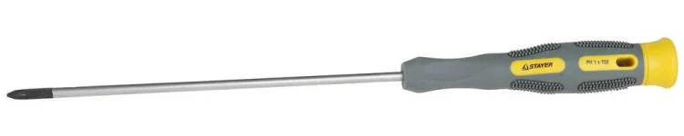 Отвертка STAYER "PRECISION" MAX-GRIP для точн работ, Cr-V, намагн, PH №1x150мм 25826-1-150 G купить в Кургане