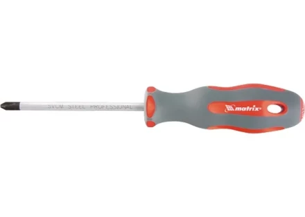 Отвертка Profi SL4 х 75 мм SVСM двухкомпонентная рукоятка Matrix 11958 купить в Кургане