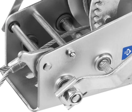 Лебедка ручная барабанная ЗУБР &quot;ПРОФЕССИОНАЛ&quot;, тяговая, тросовая, 1,1т, 8м 43113-1.1_z01 купить в Кургане