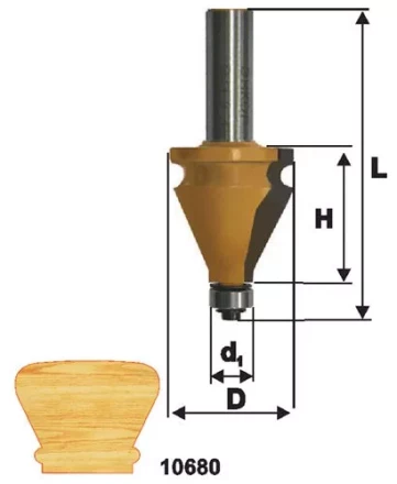 Фреза кром фигурная ф35х38мм хв 12мм 10680 купить в Кургане