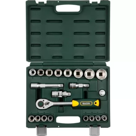 Набор KRAFTOOL &quot;EXPERT QUALITAT&quot;: Торцовые головки, 1/2&quot;, 21 предмет 27882-H22_z02 купить в Кургане