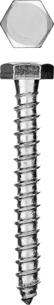 Шурупы ЗУБР &quot;МАСТЕР&quot; с шестигранной головкой, оцинкованные, 6x60мм, 4шт 300456-06-060 купить в Кургане