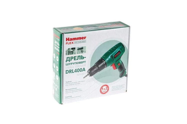Дрель-шуруповерт HAMMER Flex DRL400A купить в Кургане