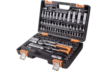 Набор инструментов АВТО, 1/2&quot; , 1/4&quot; , CrV, в кейсе 94 предм Вихрь 73/6/7/7 купить в Кургане