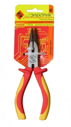 Плоскогубцы с удл. губками  диэлектр. 150мм 1/6/60 19015 купить в Кургане