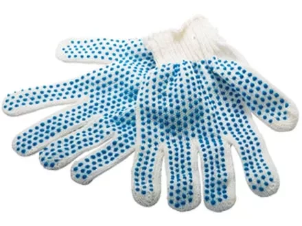 Перчатки х/б, ПВХ &quot;точка&quot;, 7 класс, 38 гр. Россия 67774 купить в Кургане