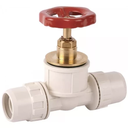 Кран ЗУБР &quot;ШиреФит&quot; запорный в сборе &quot;штуцер с гайкой - кран запорный с маховиком- штуцер с гайкой&quot;, 16мм 51571-16 купить в Кургане