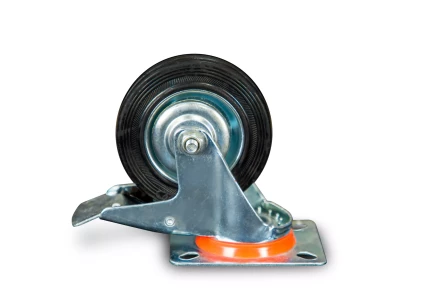 Колесо поворотное резина SCb 42 100 мм с тормозом (Y) 1022088 купить в Кургане